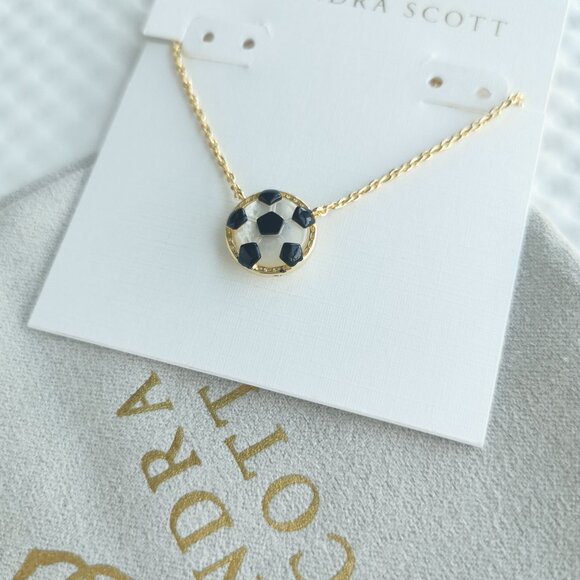Kendra Scott Jewelry - Kendra Scott Gold Ivory Mother-of-Pearl Soccer Short Necklace NEW